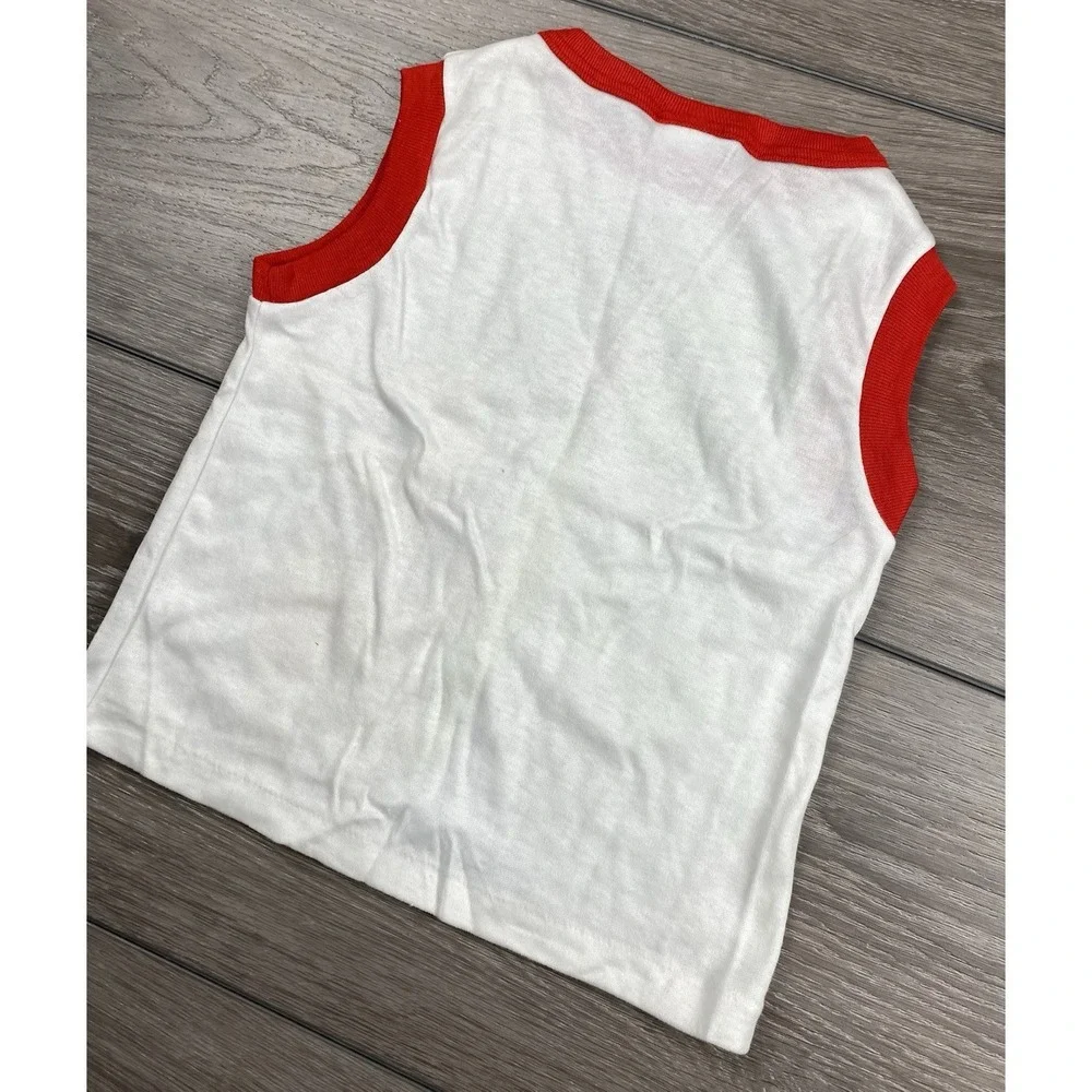 WDP Pooh & The Gang Toddler Vintage Sleeve Graphic Tank Top Island Theme White 4